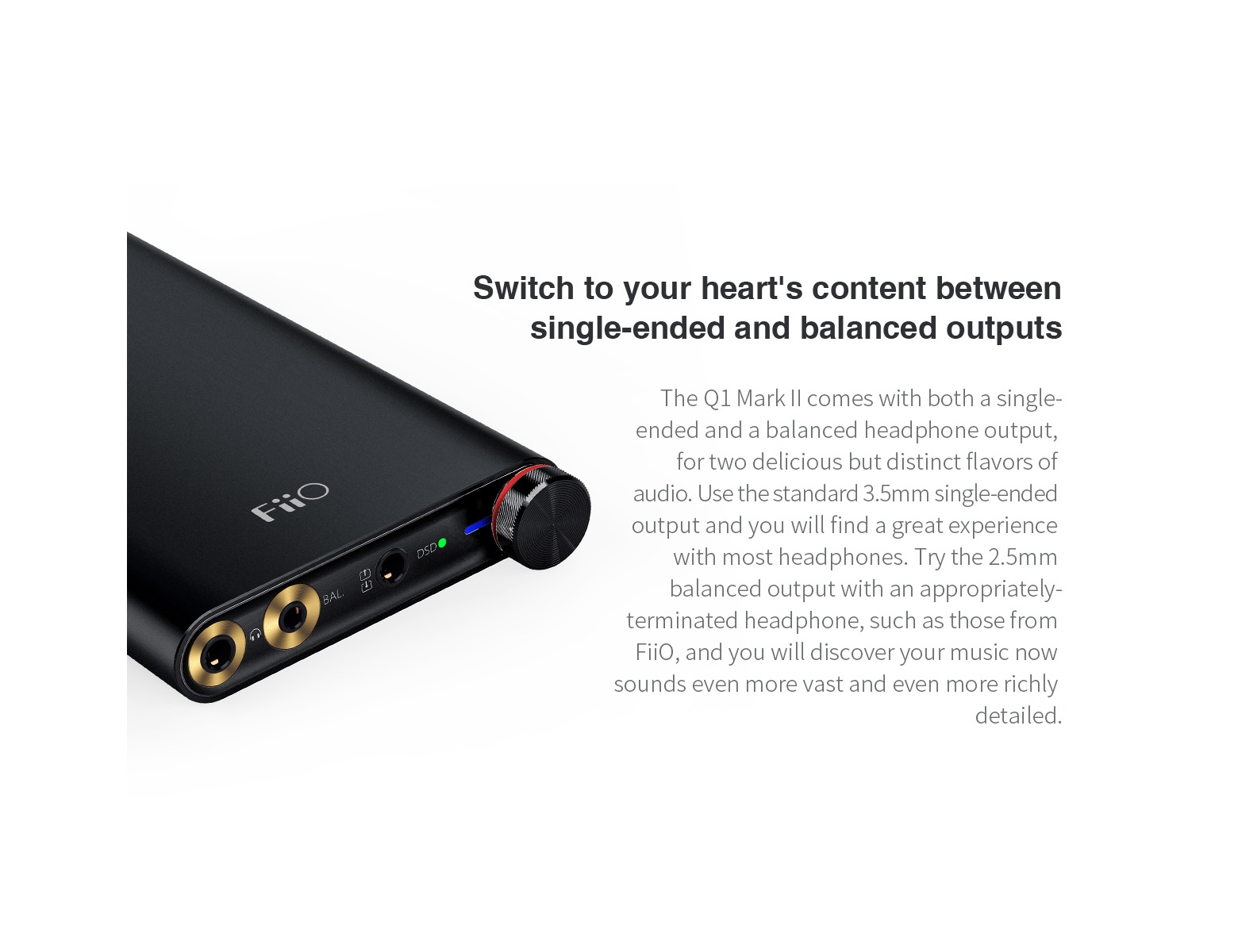 FiiO Q1 Mark II Portable DAC USB and Headphone Amp