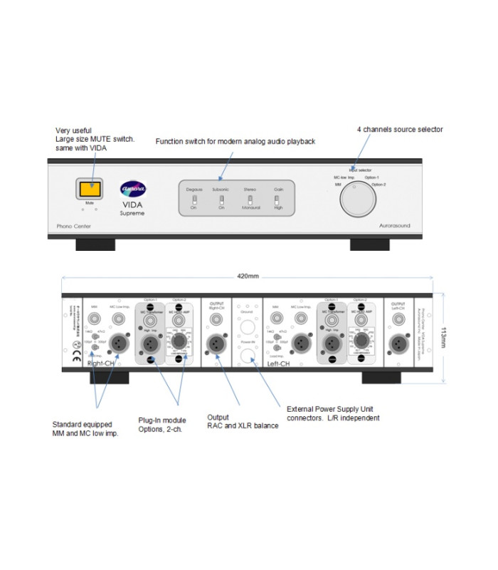 Aurorasound VIDA-Supreme Phono Preamplifier