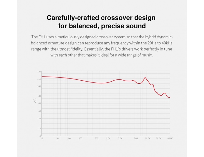 FIIO FH1 IEM Double Dynamic Driver Hybrid MMCX Detachable Cable +Balanced