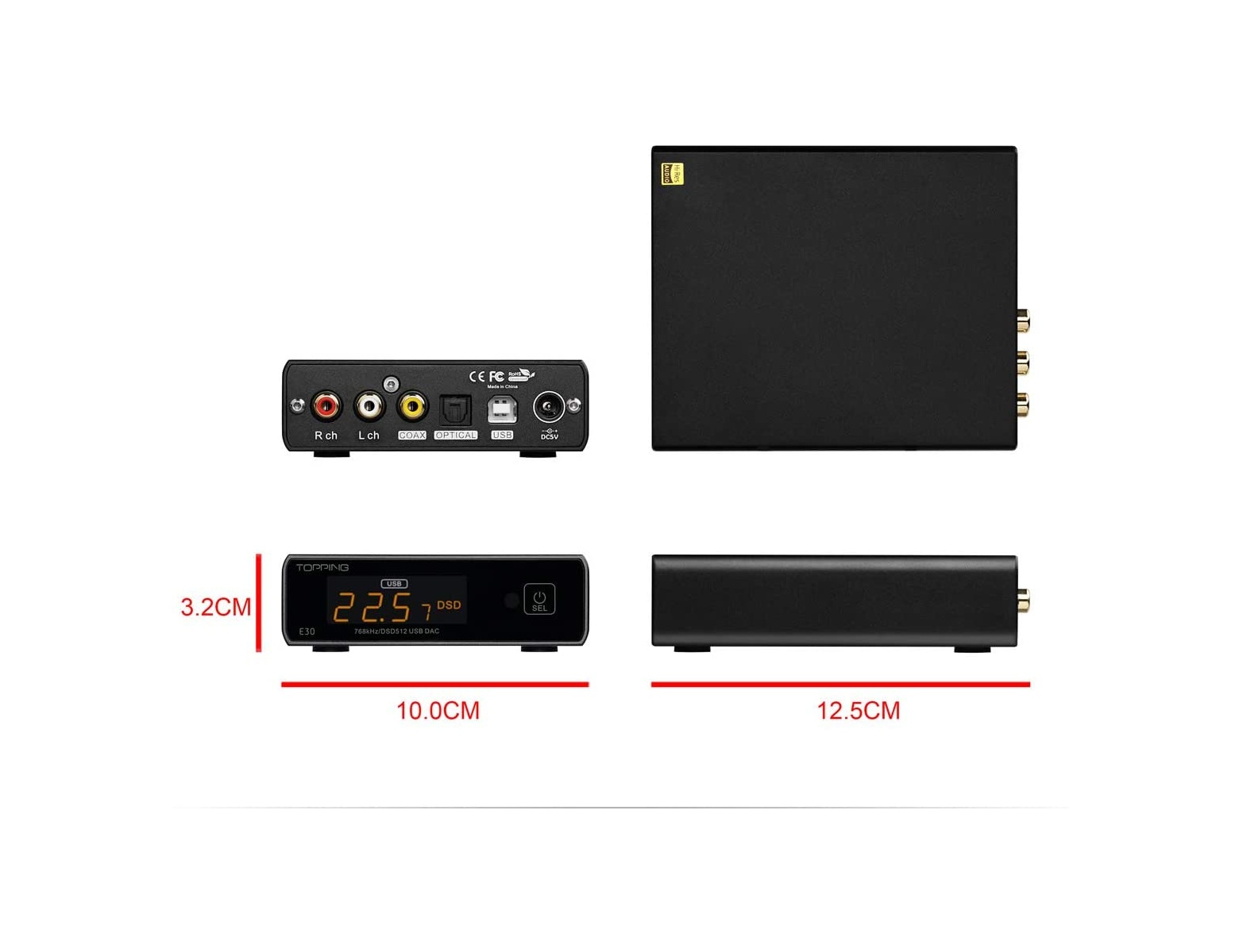 Topping E30 Multi-input AK4493 USB DAC - PlayStereo