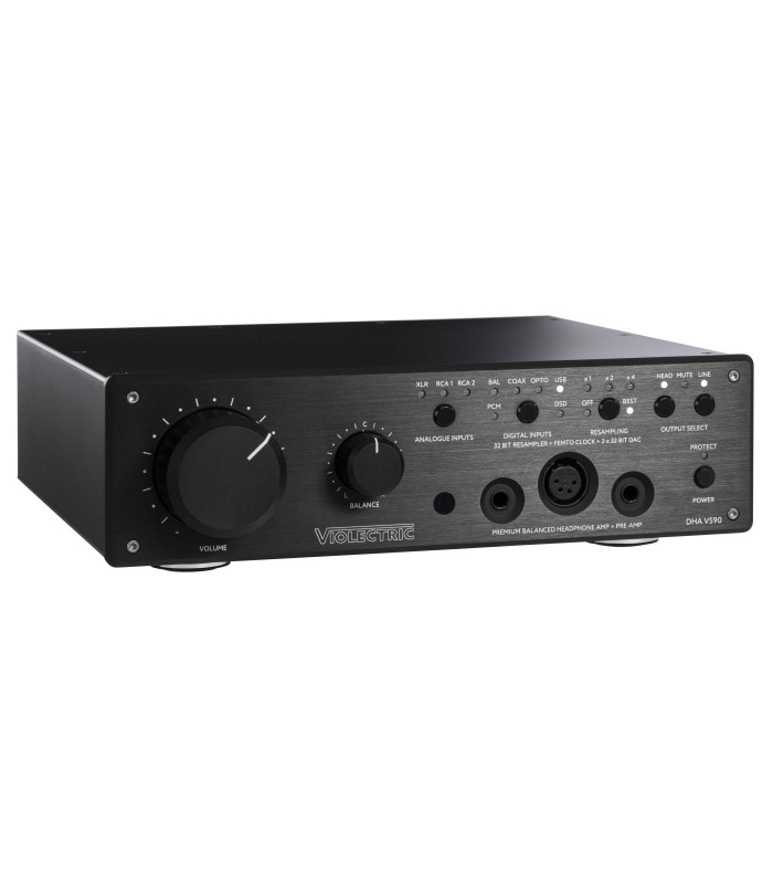 Violectric DHA V590: reference quality DA converter, 32 bit resampler and headphone amplifier