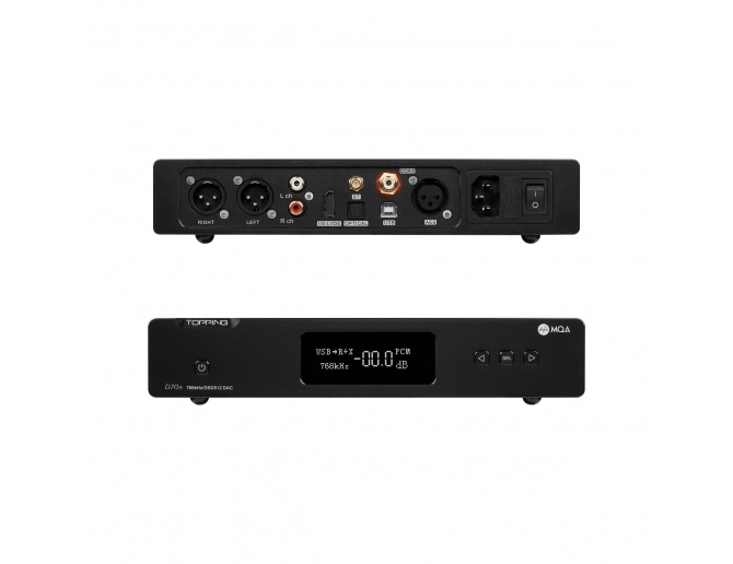 DA COMPLETARE_Topping D70s MQA DAC Bilanciato 2xAK4497 I2S XMOS Bluetooth 5.0 LDAC 32bit 768kHz DSD512