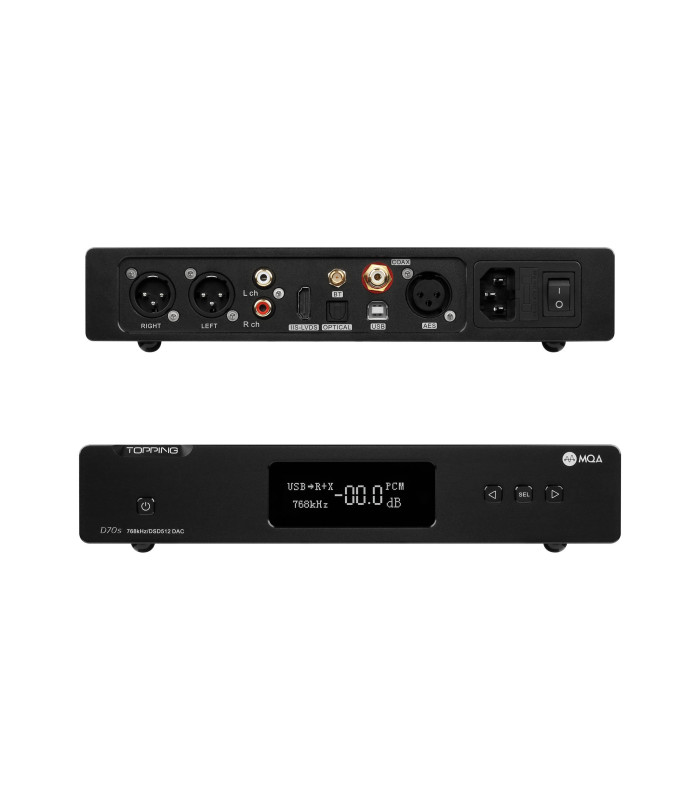 DA COMPLETARE_Topping D70s MQA DAC Bilanciato 2xAK4497 I2S XMOS Bluetooth 5.0 LDAC 32bit 768kHz DSD512