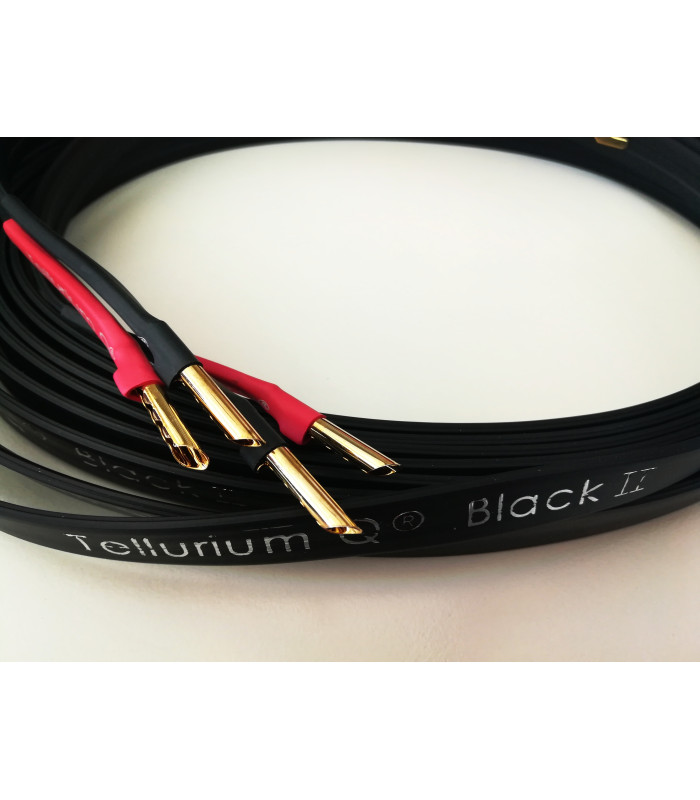 Tellurium Q Black II Speaker Cables Banana-Fork terminated [b-Stock]