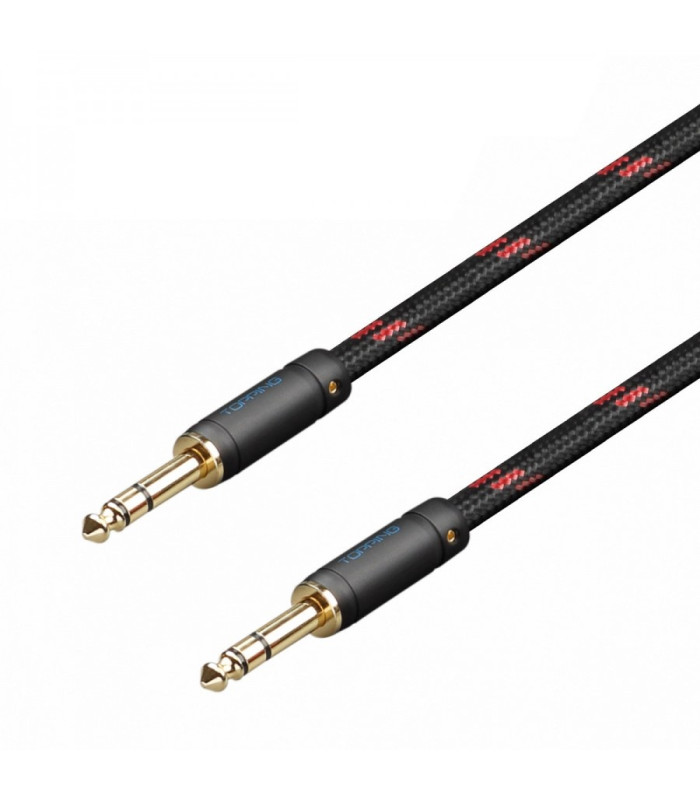 Topping TCT1-75 Balanced Jack 6.35mm TRS Interconnect Cables OCC Copper 75cm (Pair)