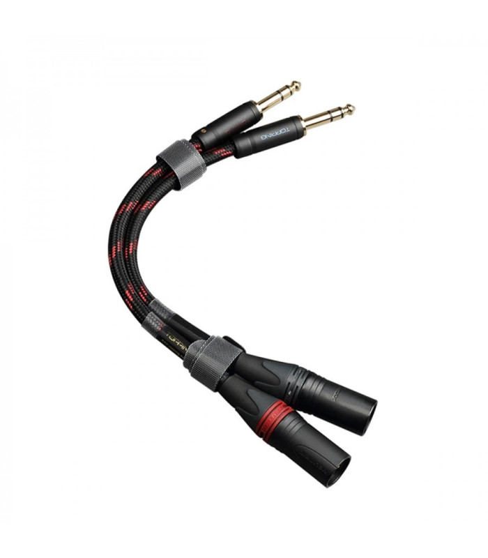 Topping TCT2-75 Jack maschio 6.35mm TRS a XLR maschio 3 poli Cavi di interconnessione bilanciati OCC Copper 75cm (coppia)