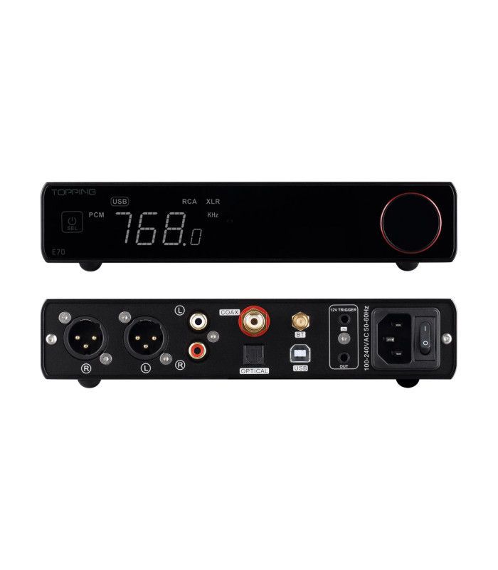 Topping E70 DAC ES9028Pro XMOS XU316 Bluetooth 5.1 aptX 32Bit/768kHz DSD512