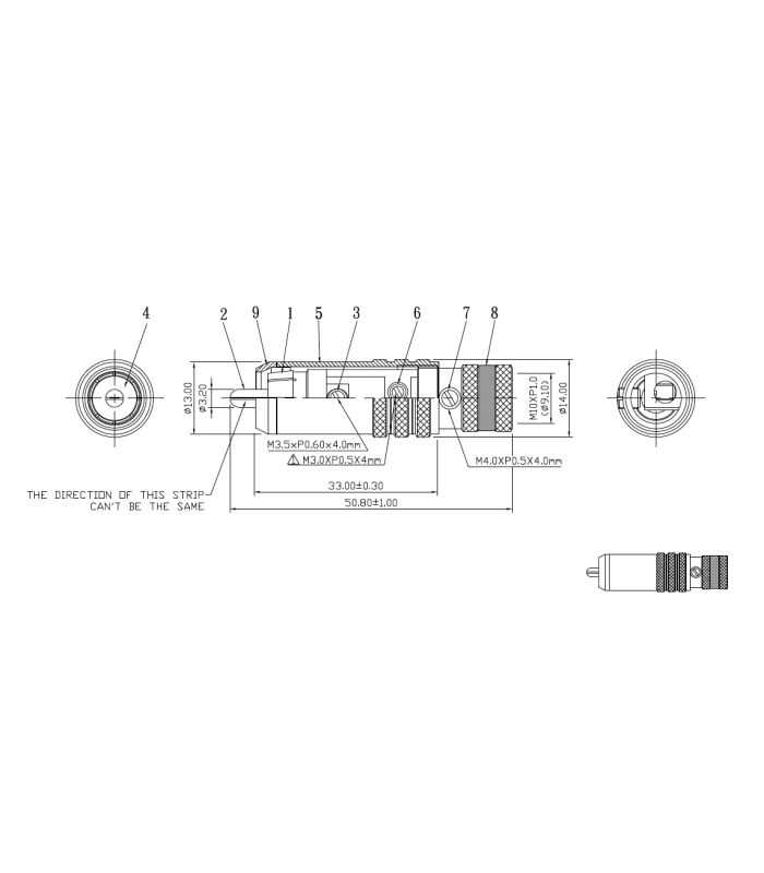 Connettore RCA con fissaggio a vite per cavi da 9.1mm ø (Set di 2)