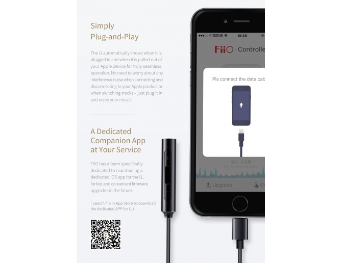 Fiio i1 DAC e Amplificatore e per cuffie Apple Lightning