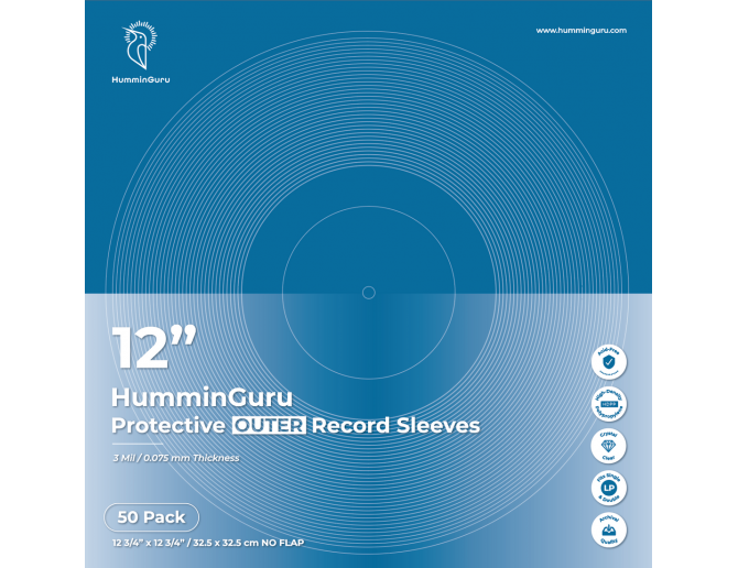 HumminGuru 12" Protective Outer Record Sleeves (50 pack) V2.0