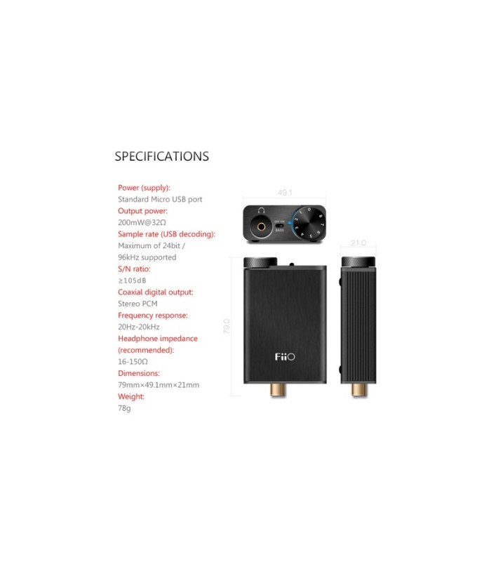 FiiO E10K "OLYMPUS 2" USB DAC with Headphone Amplifier [b-Stock]