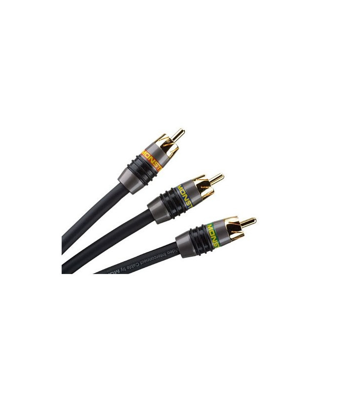 Monster Video2 MV2CV 3 Video RCA Cables 1m