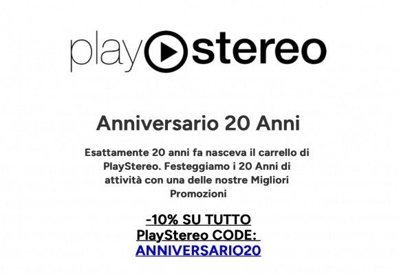 PlayStereo Anniversario 20 Anni